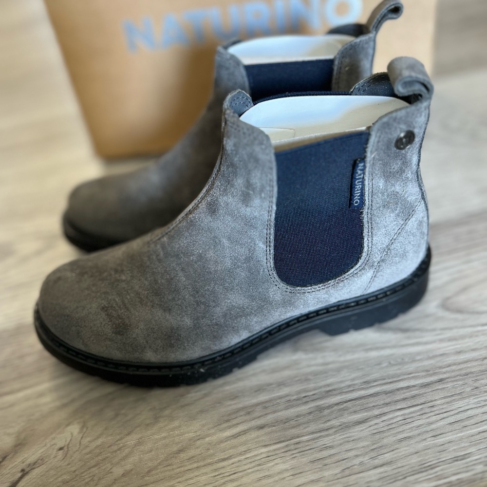 Naturino PICCADILLY Gray Classic Ankle Boots sz 1 (kids) - Picture 3 of 6
